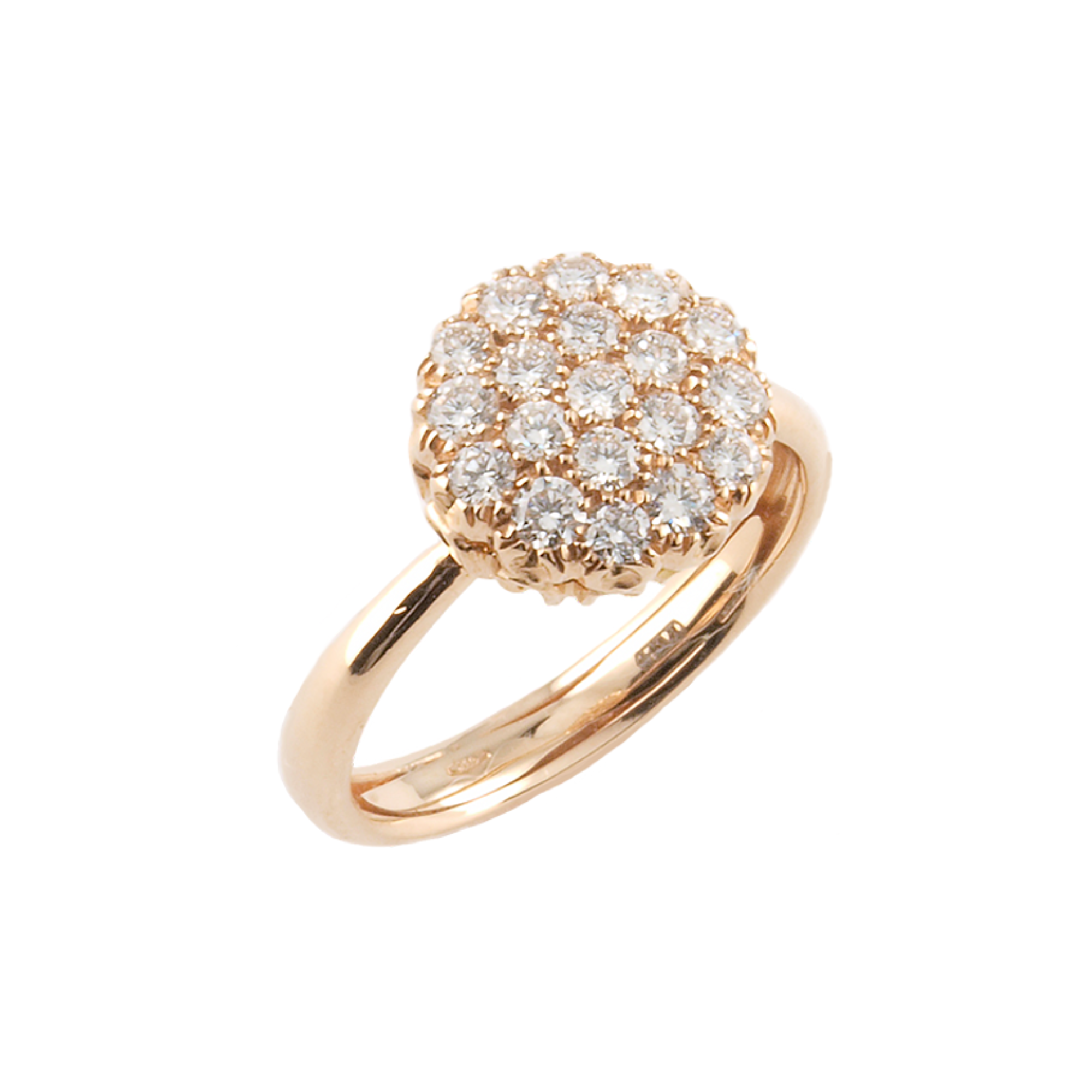 Full Starmoon white rosé ring