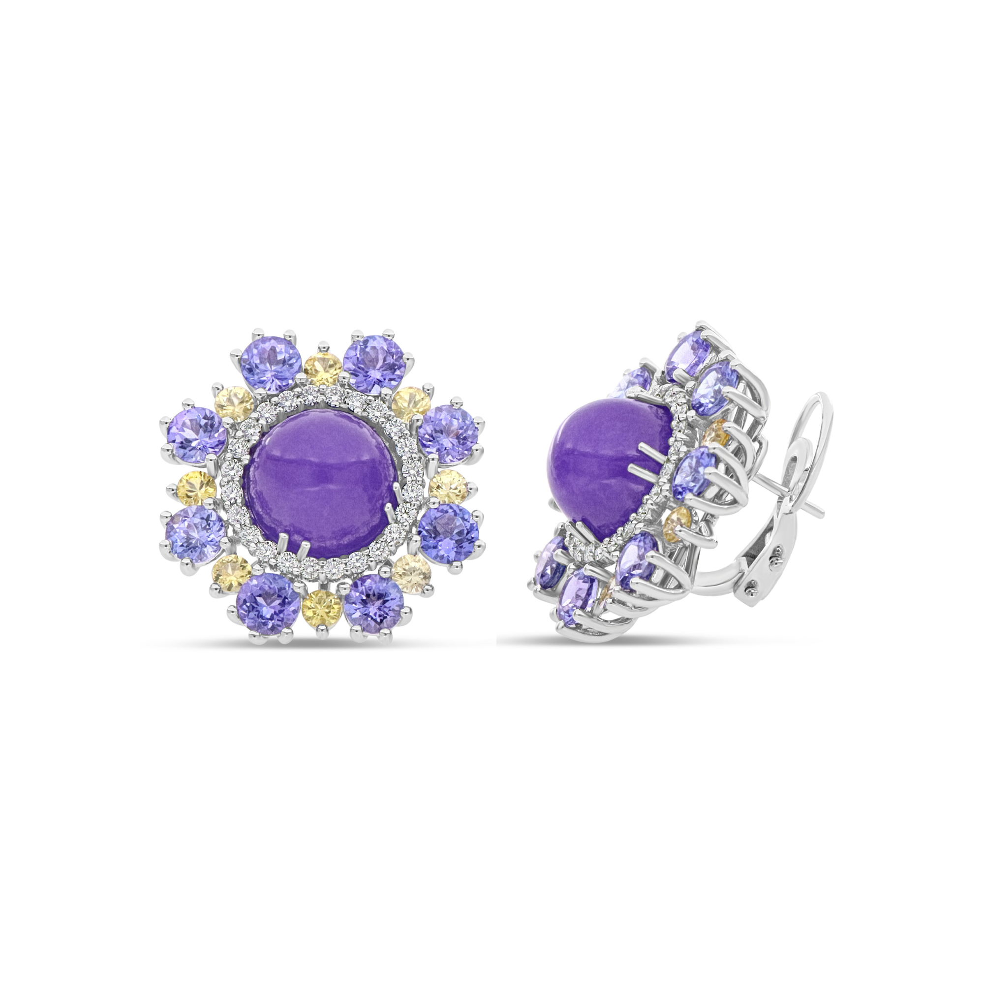 Purple Anemone Earrings