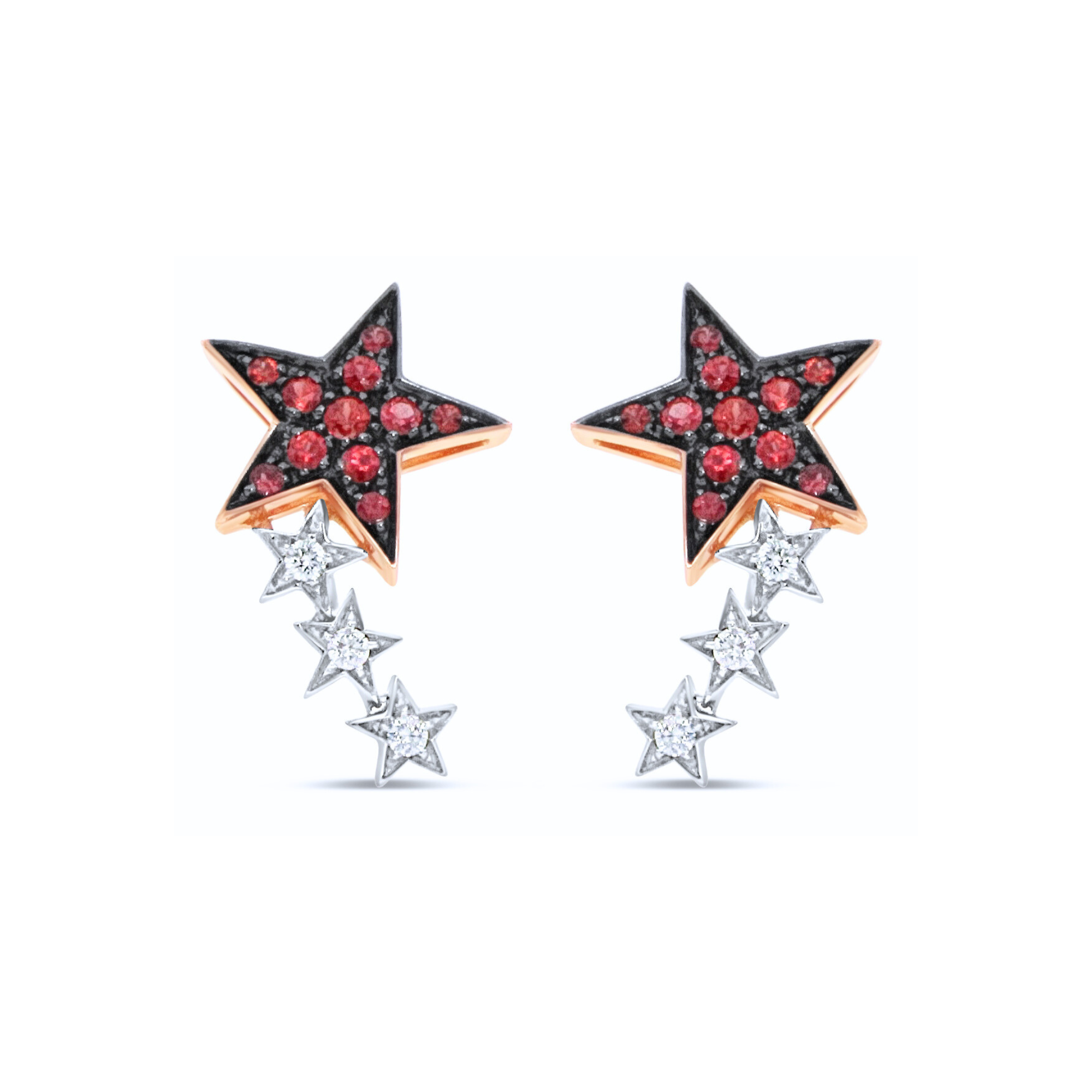 Milky Way Red Earrings