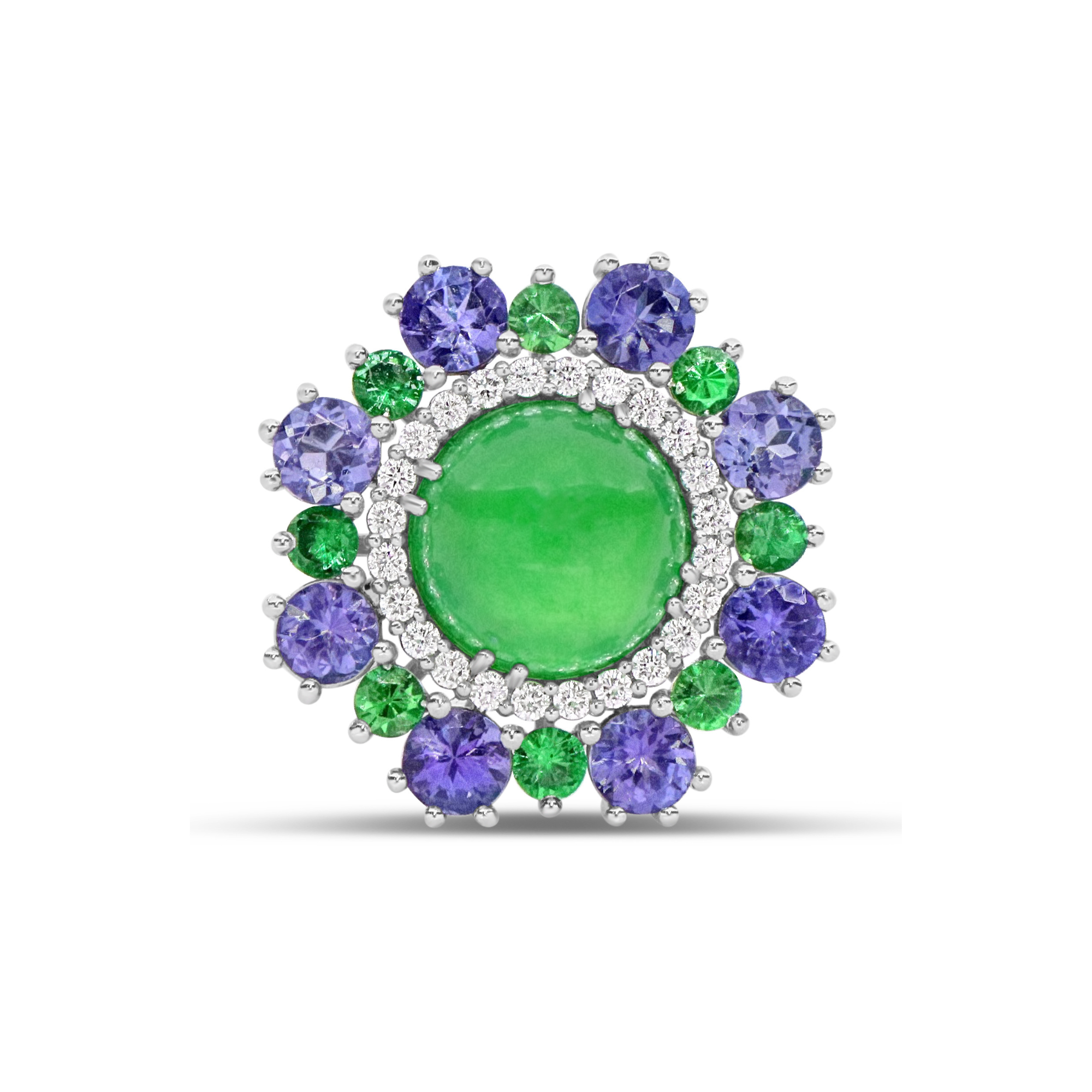 Anello Anemone Verde