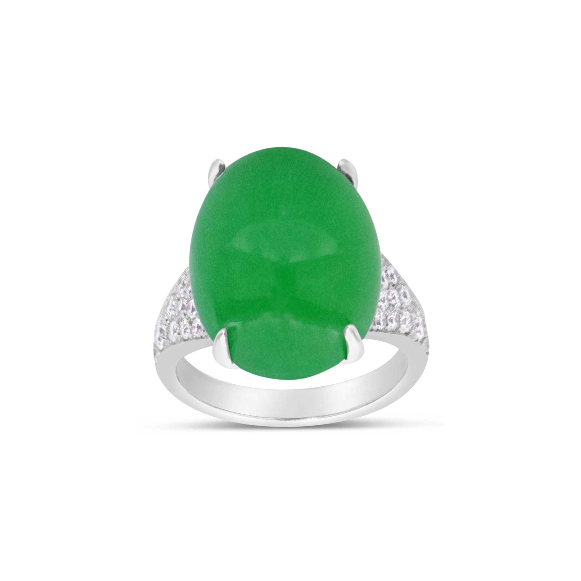 Anello Cuore di Anemone Verde